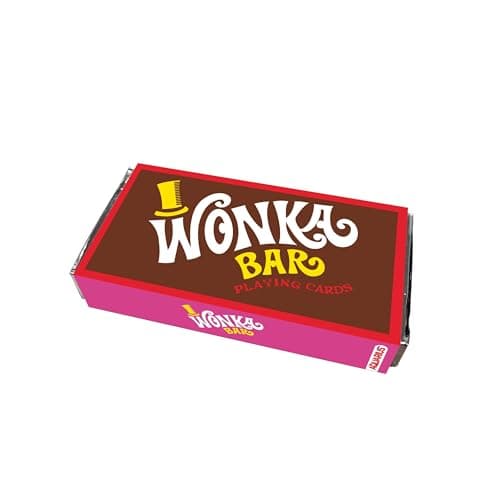 Image of AQUARIUS Willy Wonka Chocolate Bar Premium Playing Cards – Willy Wonka Themed Deck of Cards for Your Favorite Card Games - Officially Licensed Willy Wonka Merchandise & Collectibles