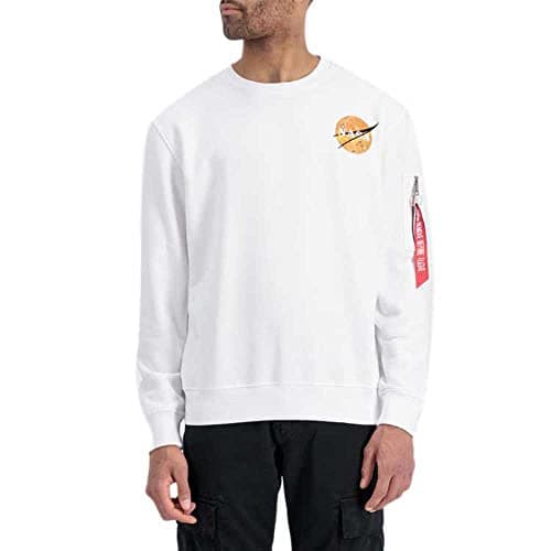 Image of Alpha Industries NASA Davinci Sweatshirt for Men White