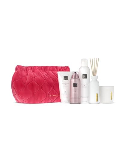 Image of RITUALS Gift Set The Ritual of Sakura Large, Home and Skincare Products with Cherry Blossom and Rice Milk, Includes Reusable Wash Bag, Renewing and Soothing Properties, Self Care Set