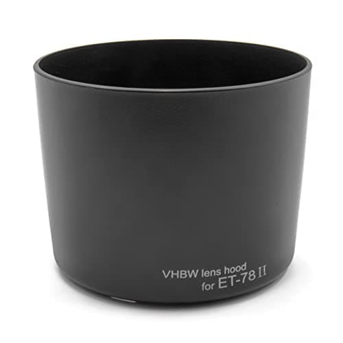 Image of vhbw Lens Hood compatible with Canon EF 135mm f/2L USM, EF 180mm f/3.5L Macro USM 72mm Lens Black, plastic, Round, 10 cm - Replacement for ET-78 2, ET-78II, ET-78 II