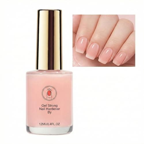 Image of Nail Strengthener 12ml, Get Strong Nails, Natural Pink Nail Polish, Fast-Drying & Long-Lasting Glossy Finish, Gentle Nail Care Solution for Weak & Thin Nails