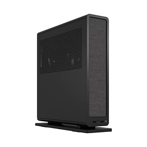 Image of Fractal Design Ridge Black Mini-ITX Case - PCIe 4.0 Riser Card - 2 x 140 mm PWM Fans - USB Type-C - Compact Gaming PC Case