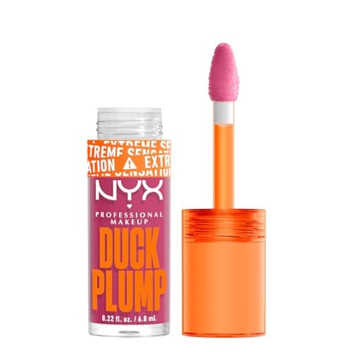 Image of NYX Professional Makeup Lip Plumping Gloss, Intense Colour and High Pigmentation, With Extreme High Shine Finish, Infused with Spicy Ginger, Vegan Formula, Duck Plump, Pick Me Pink