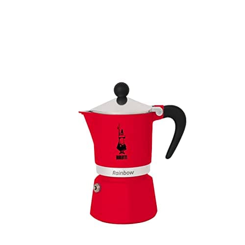 Image of Bialetti Rainbow Espresso Maker for 6 Cups, Aluminium, Red, 30 x 20 x 15 cm