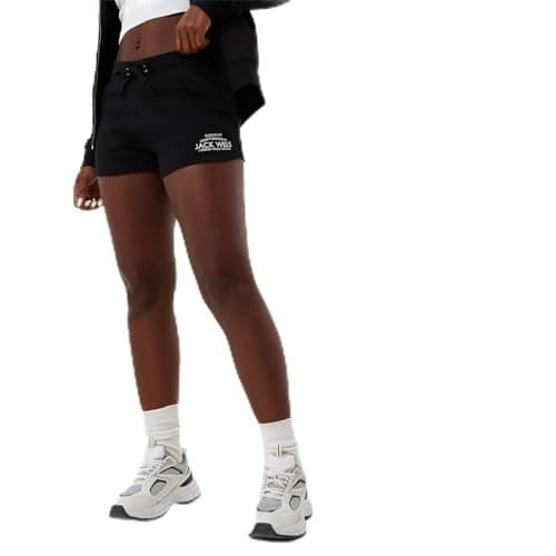 Image of Jack Wills Womens Bea Logo Sweat Shorts Black 10