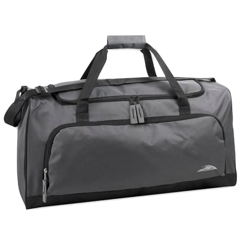 Image of 55 Liter, 24 Inch Lightweight Canvas Duffle Bags for Men & Women for Traveling and Gym Sports Equipment Bag (Grey 2)