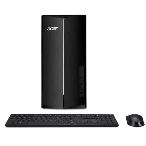 Image of acer Aspire TC-1785 Desktop PC | Intel i5-14400 up to 4.7GHz | 16GB RAM (upgradeable to 32GB) | 1TB PCIe NVMe SSD | Windows 11 | Black