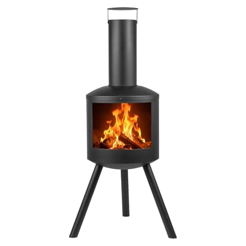 Image of KCT Urban Chiminea Garden Tripod Log Burner
