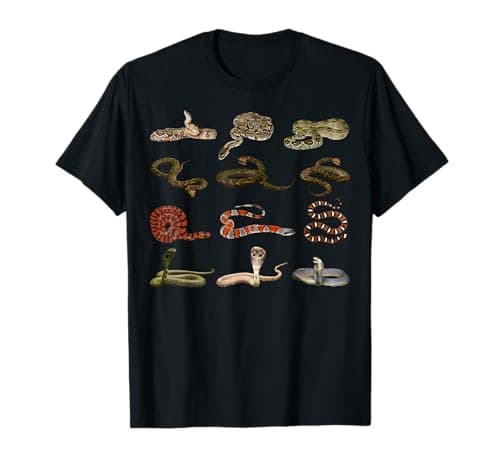 Image of Different Types Of Snakes Boys Girl Educational Serpent T-Shirt