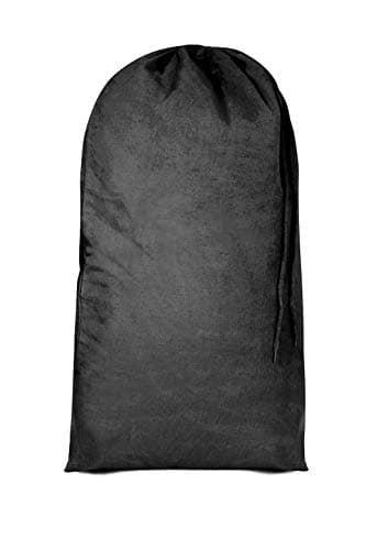 Image of Bronta Mill Plain Natural 100% Cotton Drawstring Stuff Bags | Eco Friendly Storage Pouch | Black - XL - 75cm x 50cm