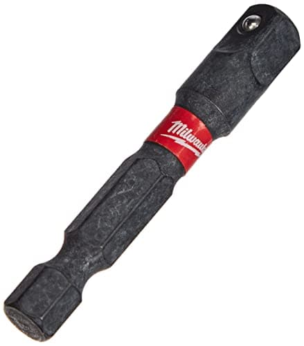 Image of Milwaukee Shockwave 48325030 Socket Spanner Insert 1/4 Inch Hexagonal to 1/4 Inch Square, 12 x 4.7 x 2.6 cm