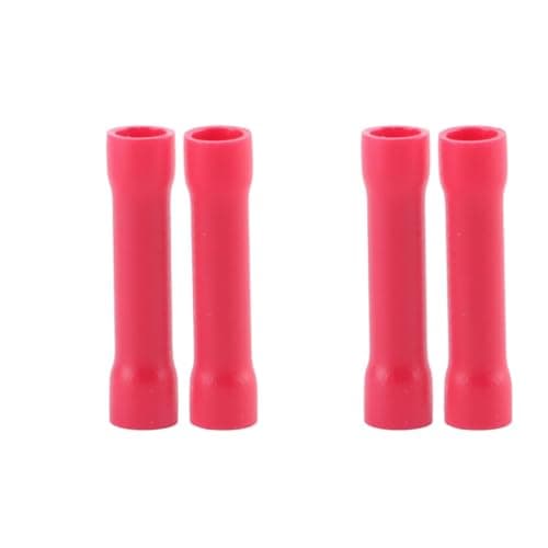 Image of 1000 Pcs Blue Butt Connectors, Fully Insulated Crimp Terminal Connectors, Cold Pressed Intermediate Connection Terminals with Brass and ABS Flame Retardant Shell for Automotiv (0.5-1.5mm²)