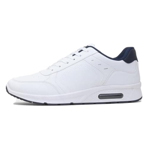 Image of XL Mens White Lace Up Trainers - Size 7 UK - White