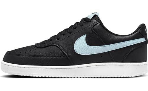 Image of Nike Men's Court Vision Lo Nn Shoes, Black/Glacier Blue-White, 10.5 UK