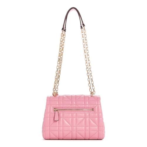 Image of GUESS Assia Convertible Crossbody Flap Pink, pink, One size
