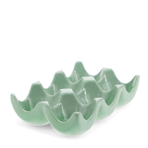 Image of Ceramic egg holder - Green