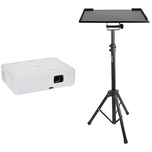 Image of Epson COW01 WXGA 3,000 lumen 3LCD Projector & Pulse PLS00318 Stand for Laptop/Projector