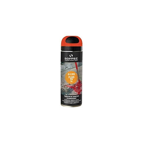 Image of Soppec Fluorescent Orange TP Temporary Marking Spray Paint Construction Survey