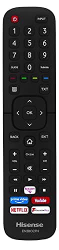 Image of Original 58A7100FTUK Remote Control compatible for Hisense Smart 4K Ultra HD HDR LED TV's