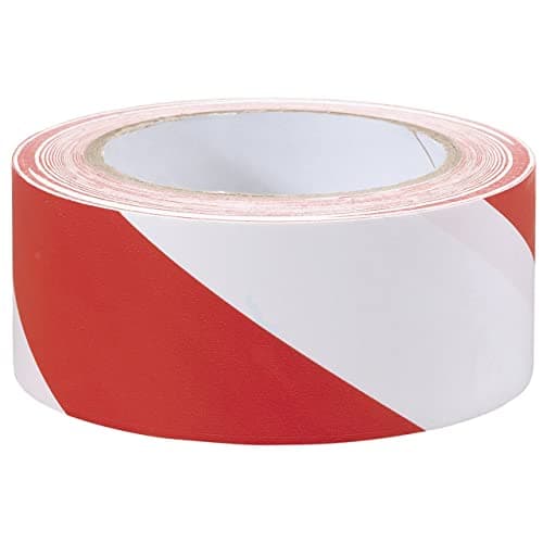 Image of Draper 69010 33 m x 50 mm Red/White Hazard Tape