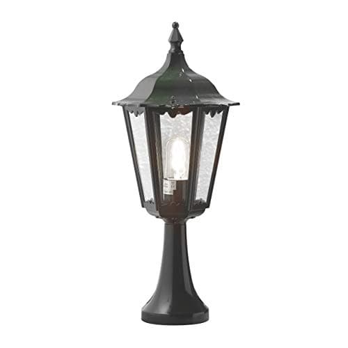 Image of Konstsmide 7214-600 Firenze Post Outdoor Light/ 1 x 100 W E27 Max Bollard/Clear Glass/Aluminium/ IP43/ Outside Light Green