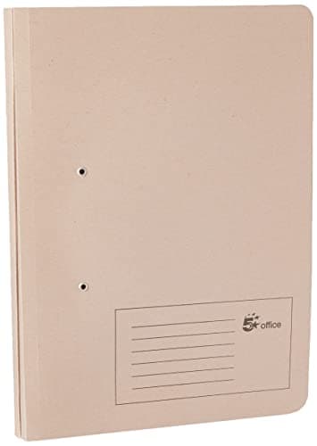Image of 5 Star Transfer Spring File with Pocket 315gsm 38mm Foolscap Buff [Pack of 25]