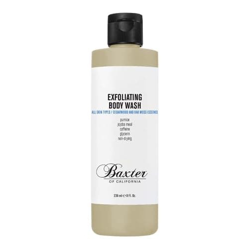 Image of Baxter of California Exfoliating Body Wash – 236ml – Cedarwood & Oakmoss Scent – Daily Hydrating Body Cleanser with Pumice & Jojoba Meal – Paraben-Free Scrub for Smooth Skin