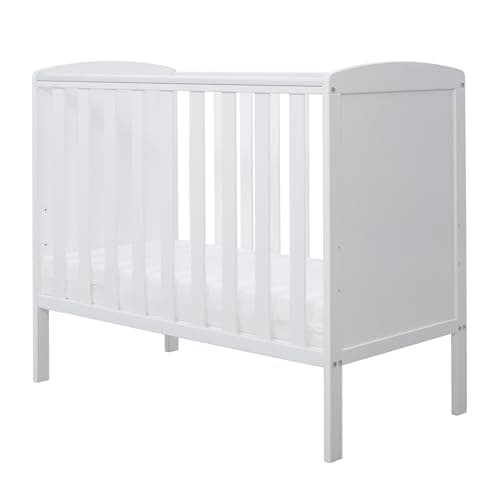 Image of Ickle Bubba Coleby Space Saver Cot – Compact 3-in-1 Baby Cot, Adjustable Mattress Base, Ideal for Small Nurseries, Suitable from Birth to 18 Months, Open Slatted Sides & Teething Rails
