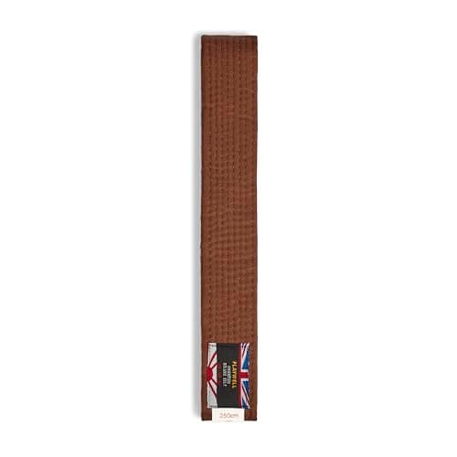 Image of Playwell Martial Arts Cotton Solid Coloured Grading Belt - (Karate, Judo Taekwondo) (Brown, 250cm)
