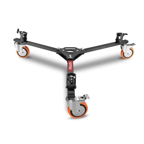 Image of PROAIM D-33 Portable Camera Tripod Dolly for Video Jibs/Cranes. Heavy-Duty Three-Leg Floor Dolly. Payload: 400kg/880lb (D-33)
