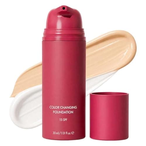 Image of Color Changing Foundation Korean for Women – Skin Tone Adapting Liquid Foundation, Self-Adjusting Natural Finish, Blurs Imperfections, Suitable for All Skin Types 30ml