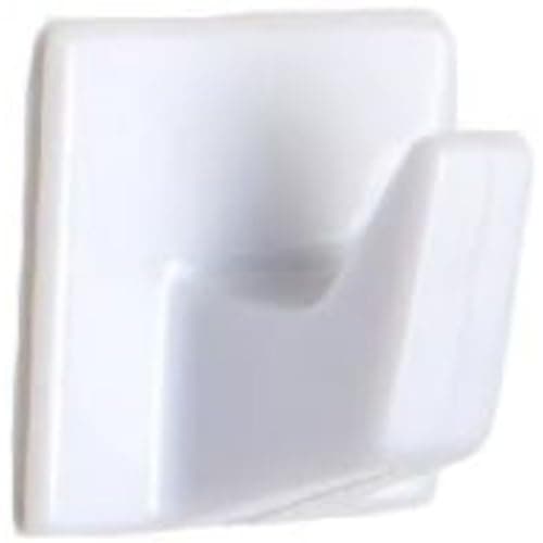 Image of Merriway® BH01135 (3 Pcs) Self Adhesive Hooks, Large Square White 50 x 50 mm (2 inch Square) - Pack of 3 Pieces