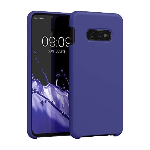 Image of kwmobile Case for Samsung Galaxy S10e Case - Soft Cover - Shockproof Silicone - Wireless Charging Blue Violet