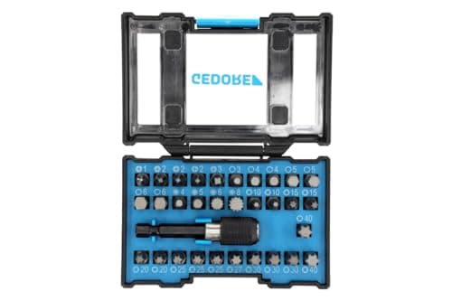 Image of GEDORE Bit-Box Industry, 32-piece, Bit set with bit holder and screwdriver inserts, 1/4", 6.3 mm, Professional, 666-032-J