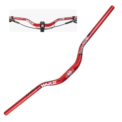 Image of MIGHTYDUTY Wake Bike Handlebar 31.8mm*780mm Extra Long Wide Riser Bar Aluminum Alloy Bicycle Handlebars Riser 55mm Bike Bars for Cycling MTB Mountain Road Bike (Red)