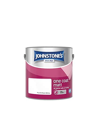 Image of Johnstone's One Coat Matt Emulsion Paint - Pure Brilliant White 2.5L