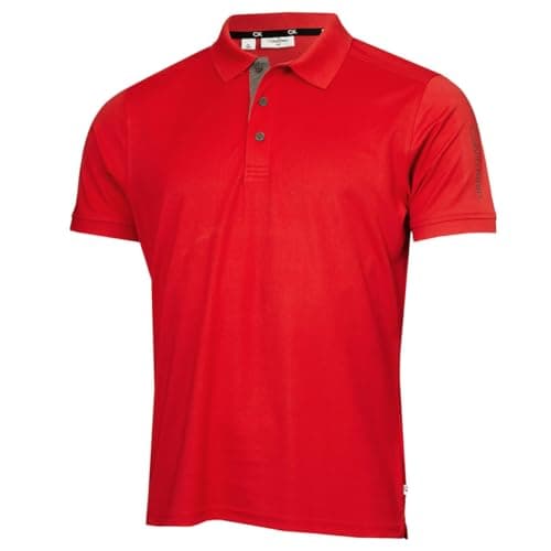 Image of Calvin Klein Mens Club Golf Polo Shirt - Red - L
