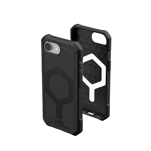 Image of URBAN ARMOR GEAR UAG Designed for iPhone 17e / iPhone 16e Case Essential Armor - Compatible with MagSafe Rugged Military Grade Drop Proof Military Grade Drop Proof Protective Cover, Opaque Black