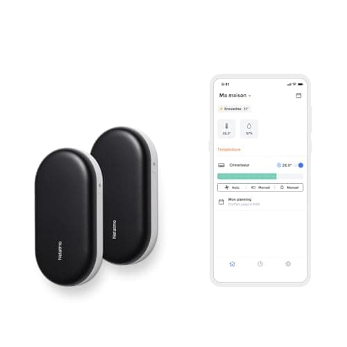 Image of Netatmo Pack 2 Smart AC Controllers, Intelligent Air Conditioning for Heatwaves, Compatible with All Air Conditioners, WI-FI, Energy Savings, Alexa, Google Assistant, Siri, NBU-2-NAC-EU