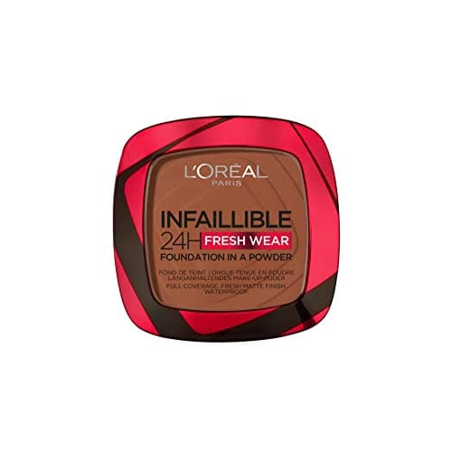 Image of L'Oréal Paris Infallible 24H Fresh Wear Foundation in a Powder, Full-coverage, Longwear, Weightless Smooth Finish, Water-proof and Transfer-proof, 365 Deep Amber