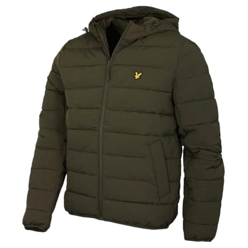 Image of Lyle & Scott Mens Lightweight Puffer Jacket - Olive Green - M