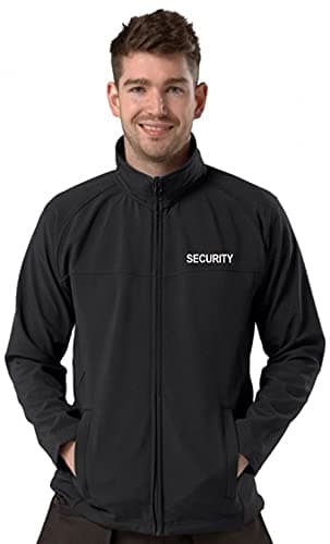 Image of Embroidered SECURITY, Black Soft shell Jacket, Size S to 8XL (XL)