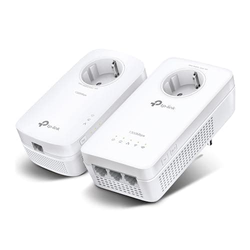 Image of TP-Link INTD Powerline TL-WPA8631P Kit AV1300-AC1200-Gigabit-WLAN-Powerline-KIT with socket, Black