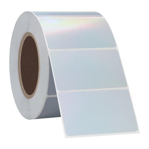 Image of Hycodest Laser Direct Thermal Labels, Self-Adhesive Address Shipping Thermal Stickers, Rectangle Holographic Labels for Thermal Label Printer (2.25x1.25 Inch)