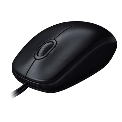 Image of Logitech M100 Wired USB Mouse, 3-Buttons,1000 DPI Optical Tracking, Ambidextrous, Compatible with PC, Mac, Laptop - Black