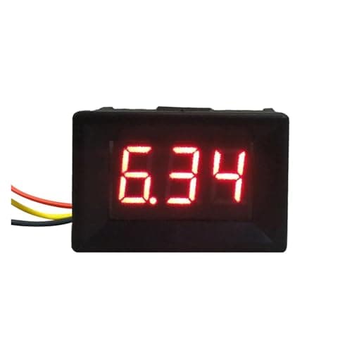 Image of DC 0-300V 0-600V 3 Wire LED Digital Voltmeter 0.36 Inch 3 Digit Red Green Blue Panel Tester(Red,0-300V)