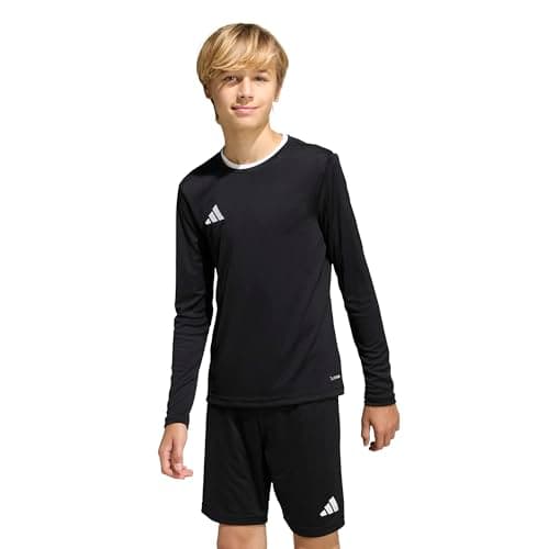 Image of adidas Unisex Kids Entrada26 Long Sleeve Jersey Kids, Black/White, 11-12 Years