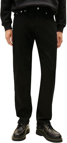 Image of Tommy Jeans Men's Ryan Slim Str Di4187 Dm0Dm22573 Straight, Denim (Denim Black), 34W x 34L