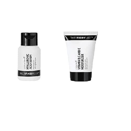 Image of The INKEY List 2% Hyaluronic Acid Hydrating Serum to Plump and Smooth Skin for All Skin Types,30ml & Vitamin B, C and E Lightweight Daily Face Moisturiser to Keep Skin Healthy 50ml