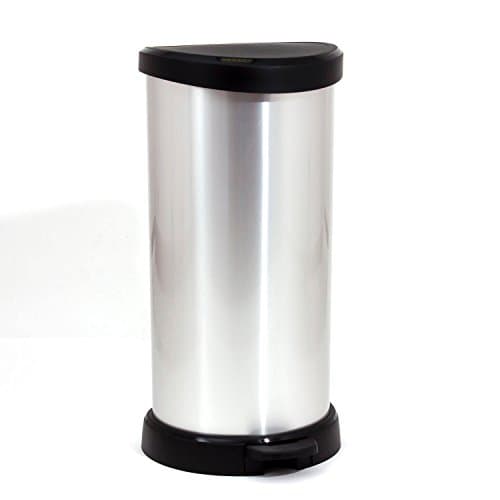 Image of Curver - 181125 - Metal Effect - Pedal Bin - 40 L - Metal